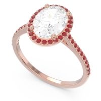 Halo Pave Oval Parampara Ring