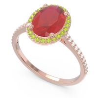 Halo Pave Oval Parampara Ring