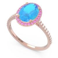 Halo Pave Oval Parampara Ring