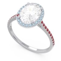 Halo Pave Oval Parampara Ring