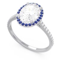 Halo Pave Oval Parampara Ring