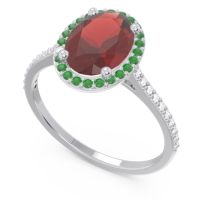 Halo Pave Oval Parampara Ring