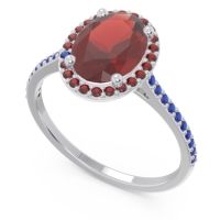 Halo Pave Oval Parampara Ring