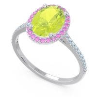Halo Pave Oval Parampara Ring