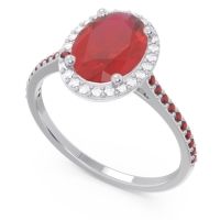 Halo Pave Oval Parampara Ring