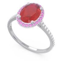 Halo Pave Oval Parampara Ring