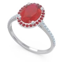 Halo Pave Oval Parampara Ring