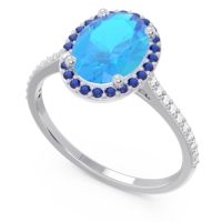 Halo Pave Oval Parampara Ring