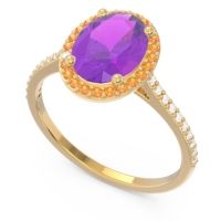 Halo Pave Oval Parampara Ring