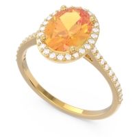 Halo Pave Oval Parampara Ring