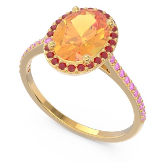 Halo Pave Oval Parampara Ring
