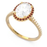 Halo Pave Oval Parampara Ring