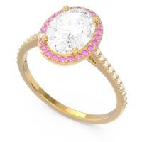 Halo Pave Oval Parampara Ring