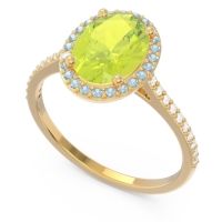 Halo Pave Oval Parampara Ring