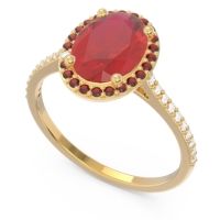 Halo Pave Oval Parampara Ring