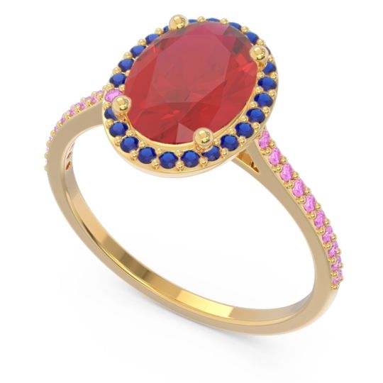 Halo Pave Oval Parampara Ring