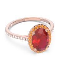 Halo Pave Oval Parampara Ring