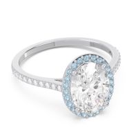 Halo Pave Oval Parampara Ring