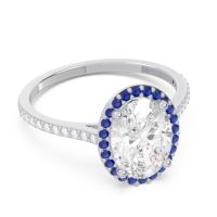 Halo Pave Oval Parampara Ring