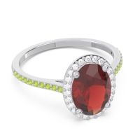 Halo Pave Oval Parampara Ring