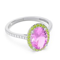 Halo Pave Oval Parampara Ring
