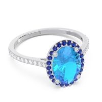 Halo Pave Oval Parampara Ring