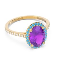 Halo Pave Oval Parampara Ring