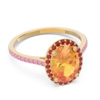 Halo Pave Oval Parampara Ring