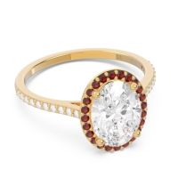 Halo Pave Oval Parampara Ring