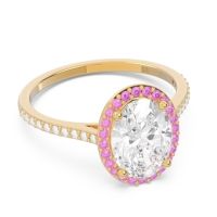 Halo Pave Oval Parampara Ring