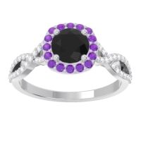 Halo Pave Arenu Ring