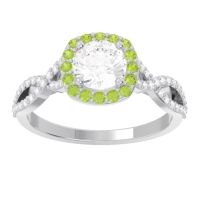 Halo Pave Arenu Ring