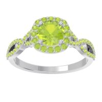 Halo Pave Arenu Ring