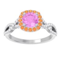 Halo Pave Arenu Ring