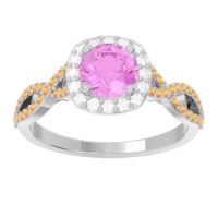 Halo Pave Arenu Ring