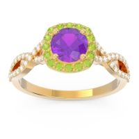 Halo Pave Arenu Ring