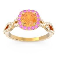 Halo Pave Arenu Ring
