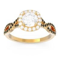 Halo Pave Arenu Ring