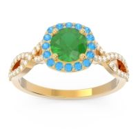 Halo Pave Arenu Ring