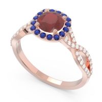 Halo Pave Arenu Ring