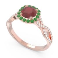 Halo Pave Arenu Ring