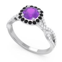 Halo Pave Arenu Ring