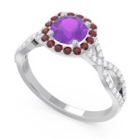 Halo Pave Arenu Ring