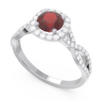 Halo Pave Arenu Ring