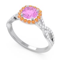 Halo Pave Arenu Ring