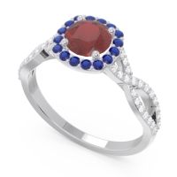 Halo Pave Arenu Ring