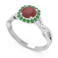 Halo Pave Arenu Ring