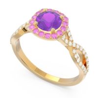Halo Pave Arenu Ring