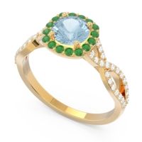 Halo Pave Arenu Ring