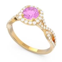Halo Pave Arenu Ring